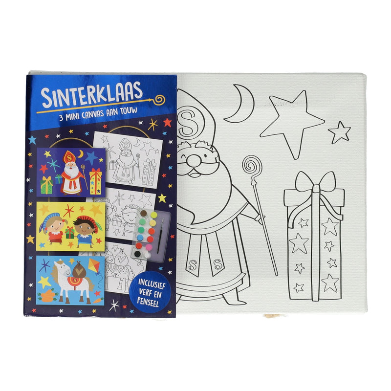Load image into Gallery viewer, Wins holland canvas collage sinterklaas verfset, 3st.