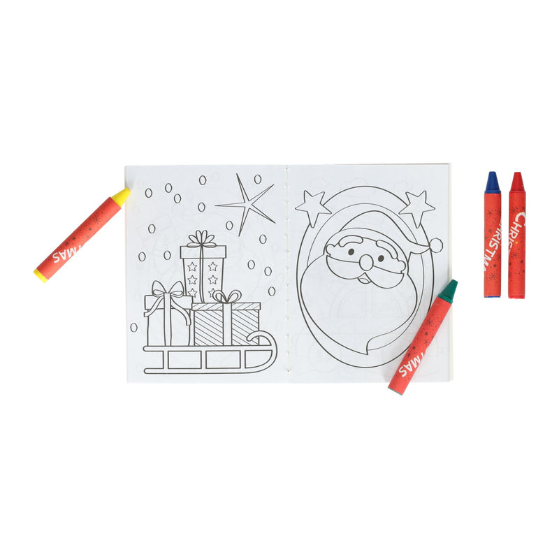 Load image into Gallery viewer, Wins holland traktatiesetje kerstmis kleurset met krijtjes en stickers