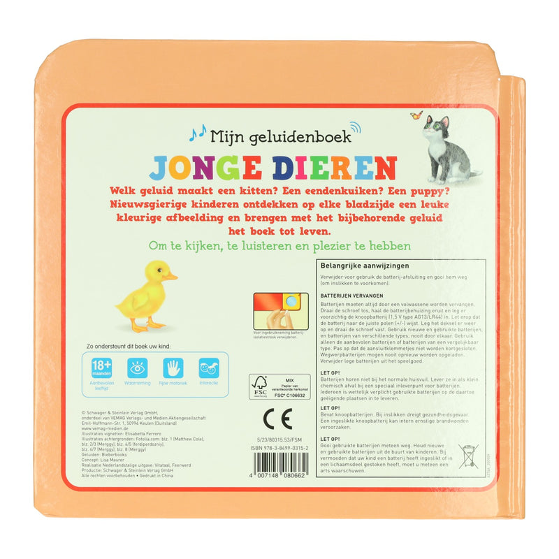 Load image into Gallery viewer, Wins holland mijn geluidenboek jonge dieren