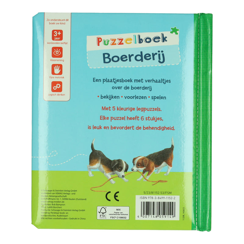 Load image into Gallery viewer, Wins holland puzzelboek boerderij - 5 legpuzzels