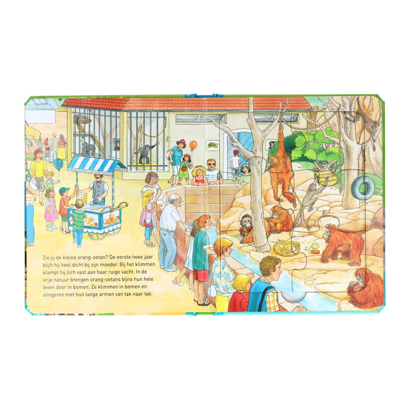 Load image into Gallery viewer, Wins holland puzzelboek in de dierentuin (met 5 legpuzzeltjes)