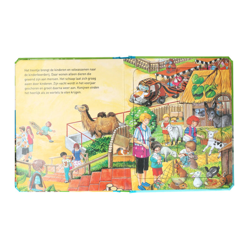 Load image into Gallery viewer, Wins holland puzzelboek in de dierentuin (met 5 legpuzzeltjes)