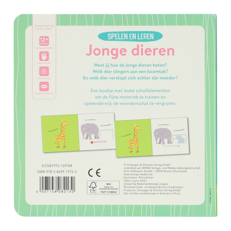 Load image into Gallery viewer, Wins holland schuifboekje spelen en leren jonge dieren