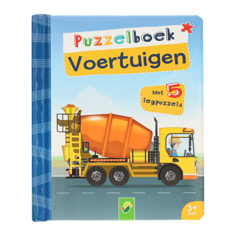 Load image into Gallery viewer, Wins holland puzzelboek voertuigen - 5 legpuzzels