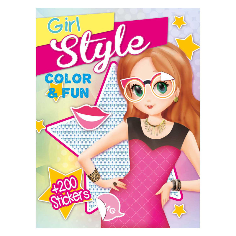 Load image into Gallery viewer, Boek specials nederland bv color fun girls kleurboek met 200 stickers