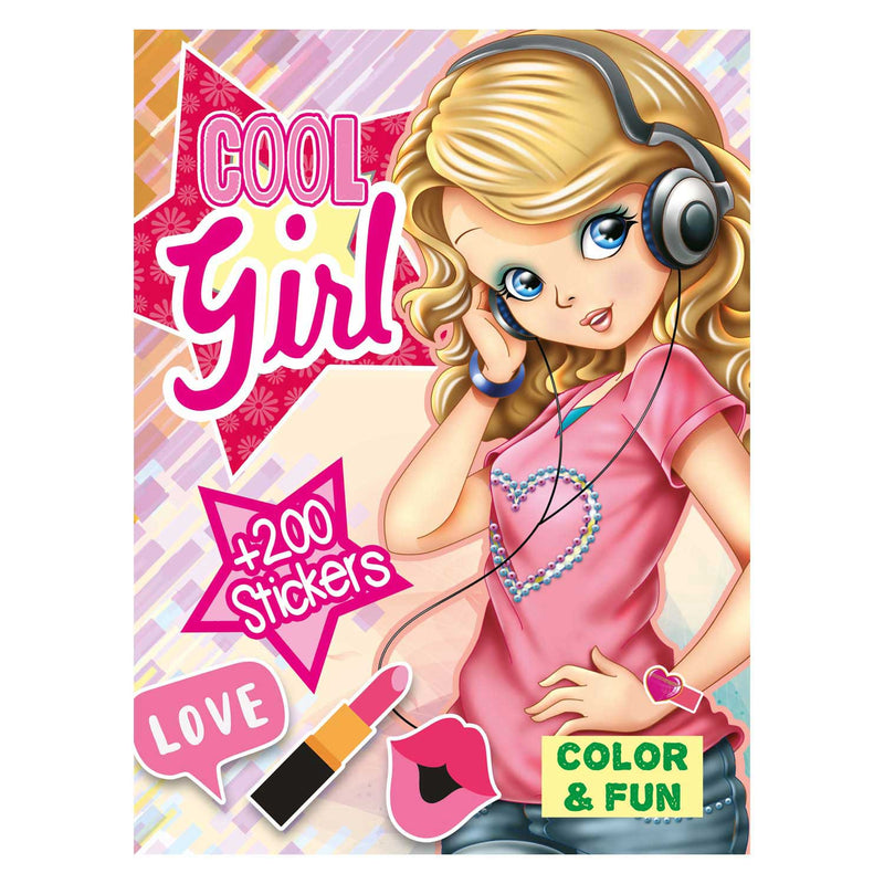 Load image into Gallery viewer, Boek specials nederland bv color fun girls kleurboek met 200 stickers