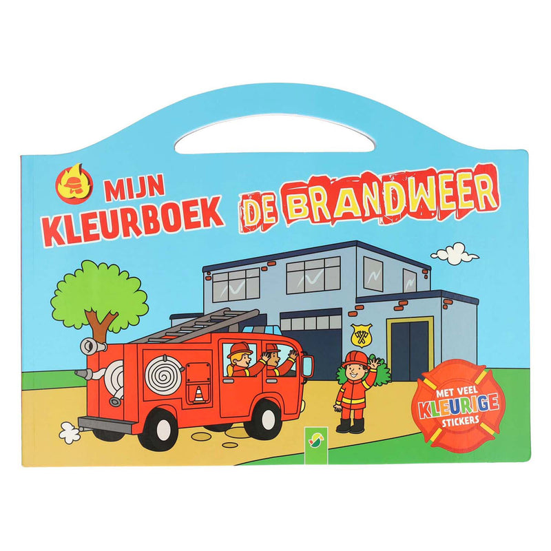 Load image into Gallery viewer, Wins holland mijn kleurboek de brandweer - met stickers en 96 kleurplaten