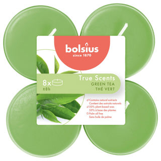 Laden Sie das Bild in Galerie -Viewer, Bolsius maxilichten true scents green tea 8 stuks 8 uur | 6 stuks