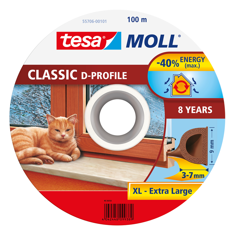 Afbeelding laden in galerijviewer, Tesa 1067490 - moll d-profiel wit 100m | 1 stuks