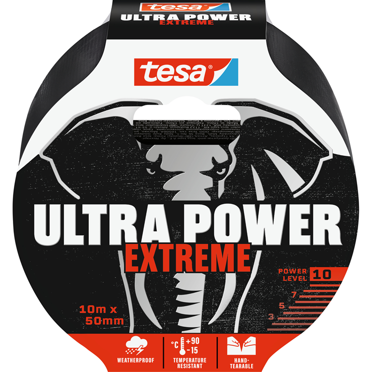 Afbeelding laden in galerijviewer, Tesa ultra power extreme - reparatietape - 10m x 50mm - zwart - uv- en weerbestendig