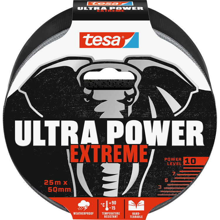 Afbeelding laden in galerijviewer, Tesa 1067553 - ultra power reparatietape 25 meter 50 mm zwart | 3 stuks