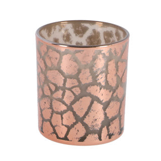 Afbeelding laden in galerijviewer, No brand ptmd windlicht desiree giraffeprint roze 8 cm | 6 stuks