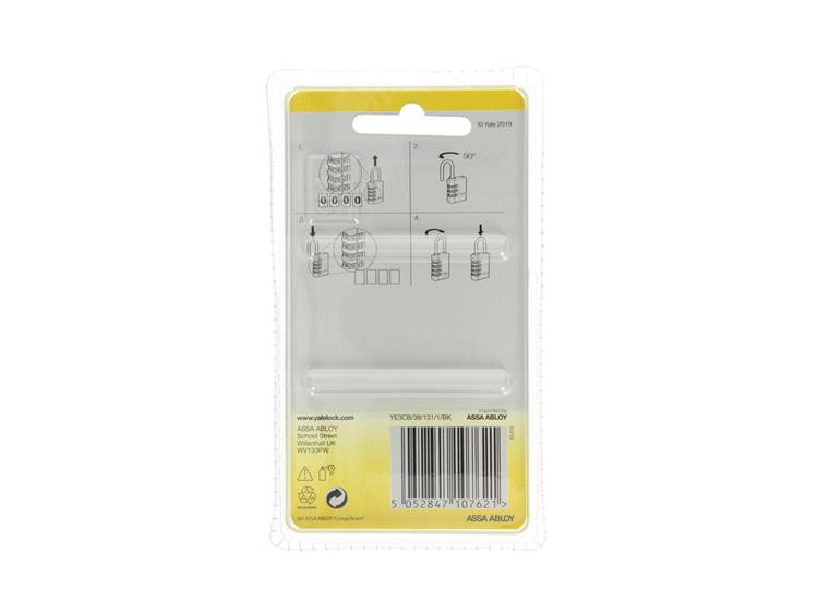 Afbeelding laden in galerijviewer, Yale 1065059 - hangslot 38mm alu zwart std | 6 stuks