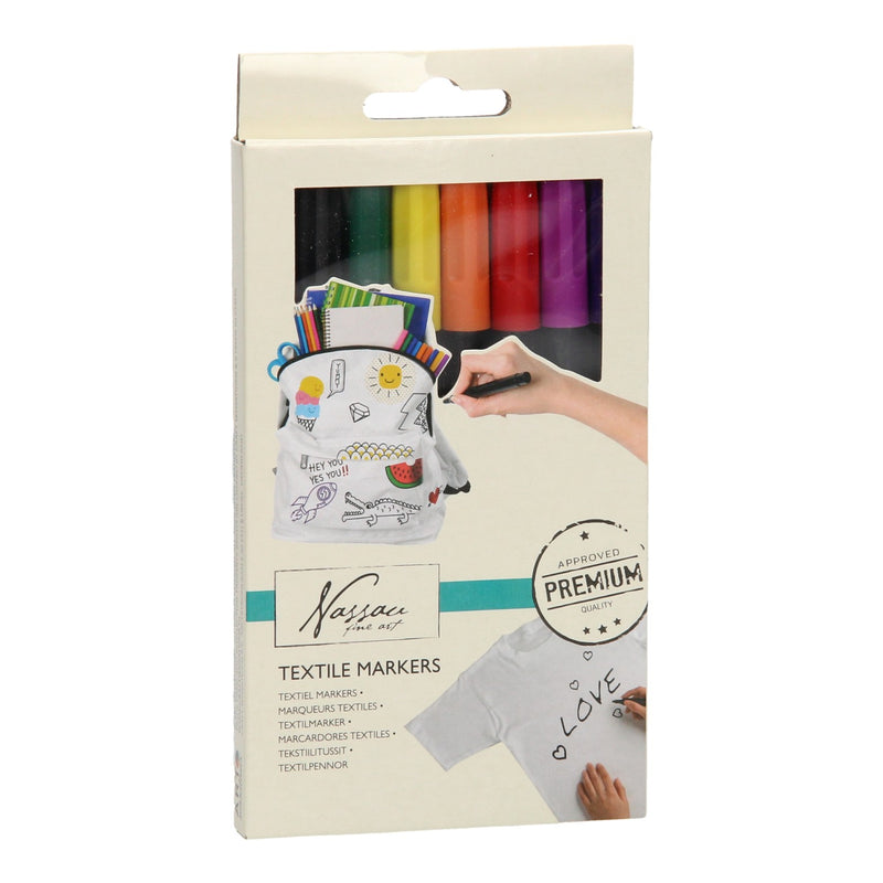 Load image into Gallery viewer, Creative craft group textielstiften, 8st.