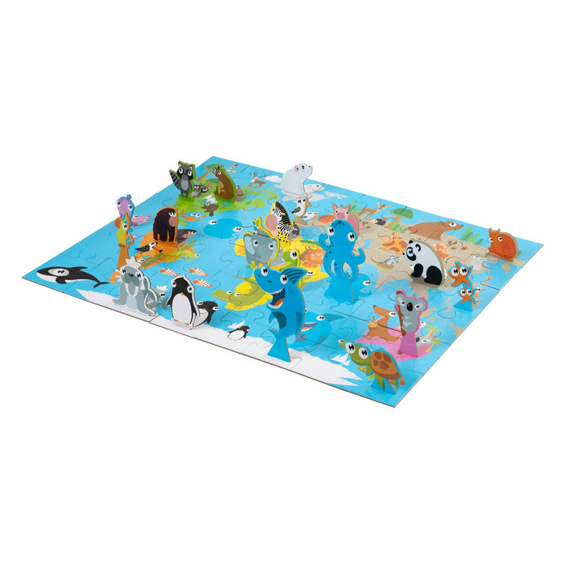 Load image into Gallery viewer, Grafix 3D-puzzel Dieren van de Wereld (40x50cm)