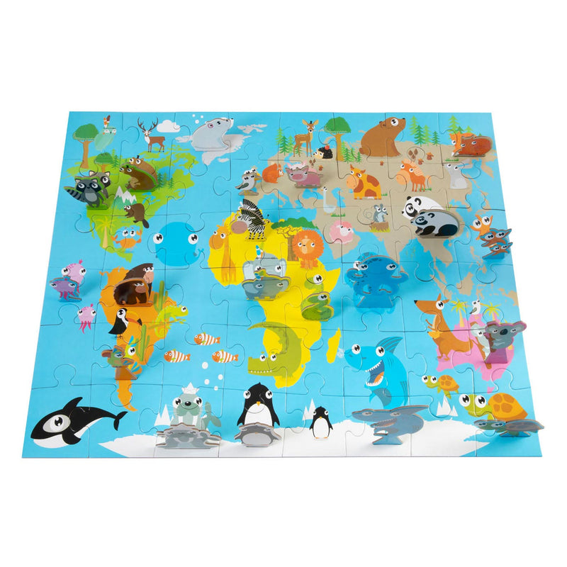 Load image into Gallery viewer, Grafix 3D-puzzel Dieren van de Wereld (40x50cm)