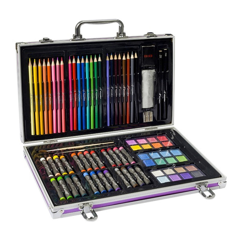Load image into Gallery viewer, Creative Craft Group Luxe Metalen Kleurkoffer, 79dlg.