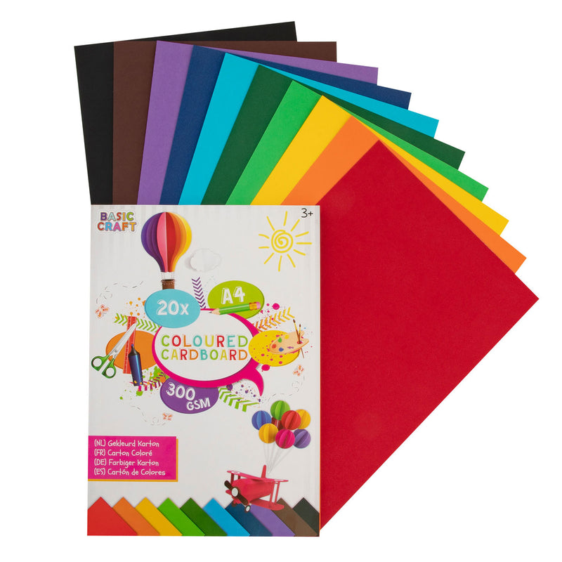 Afbeelding laden in galerijviewer, Creative craft group gekleurd karton a4 20 vellen, 300 gsm