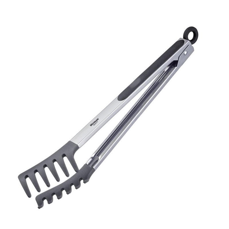 Afbeelding laden in galerijviewer, Westmark serveertang saladetang vork rvs siliconen maxi 32,5cm