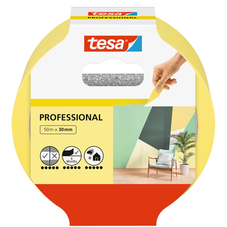 Afbeelding laden in galerijviewer, Tesa 1067631 - schilderstape professional, 50 meter 30 mm | 6 stuks