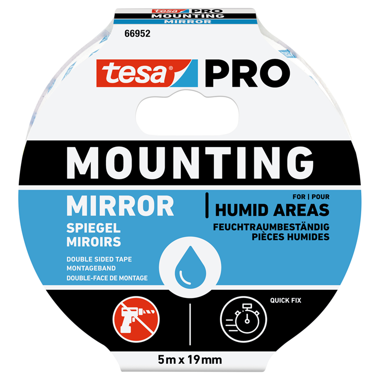 Afbeelding laden in galerijviewer, Tesa professional 1067941 - tesa mounting pro spiegel mont 5m x19 mm wit | 16 stuks