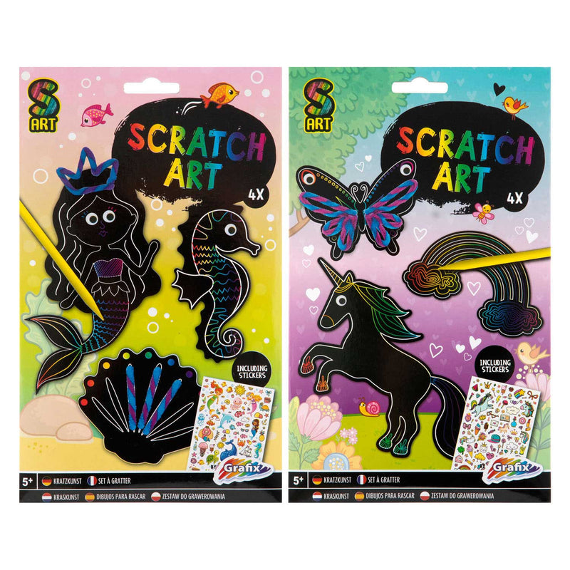 Load image into Gallery viewer, Creative craft group maak je eigen scratch art meisje
