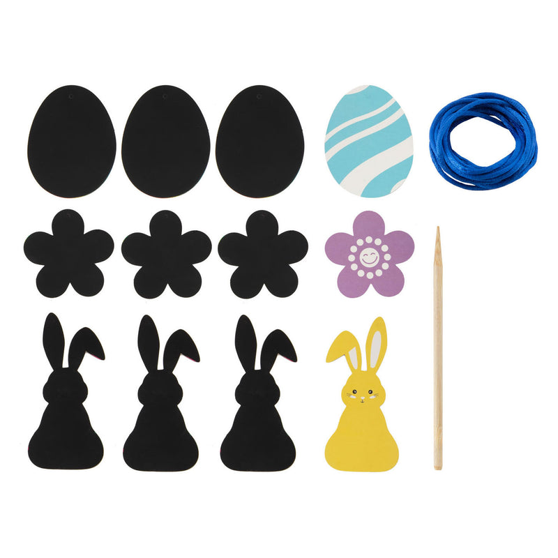 Load image into Gallery viewer, Creative craft group scratch hangers pasen, 9st.