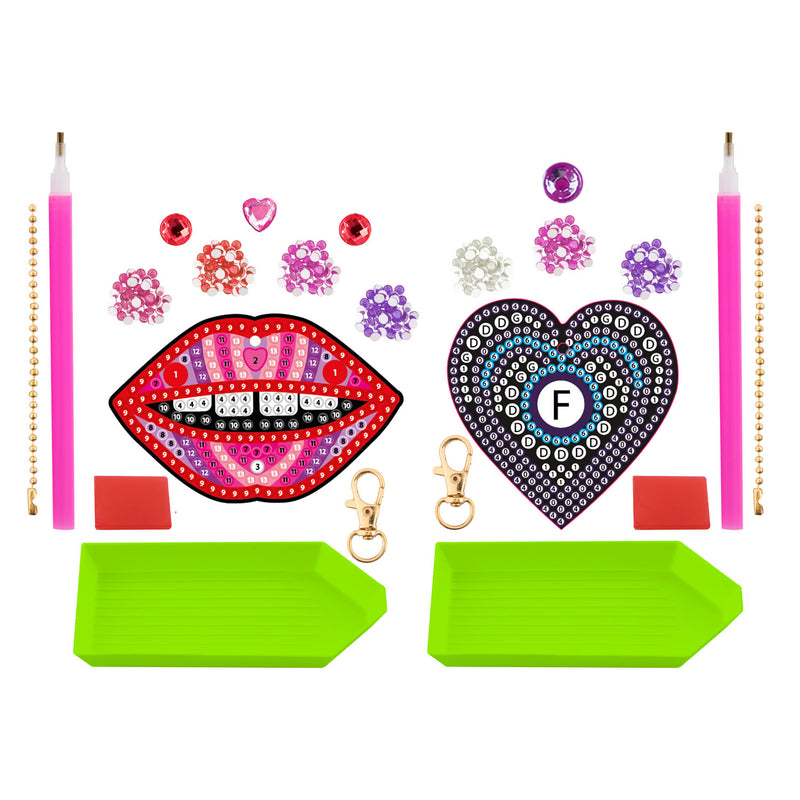 Load image into Gallery viewer, Besties diamond painting sleutelhanger maken
