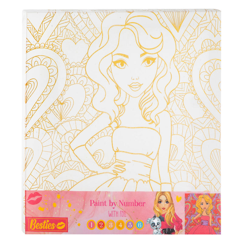 Load image into Gallery viewer, Besties canvas schilderen op nummer, 30x30cm