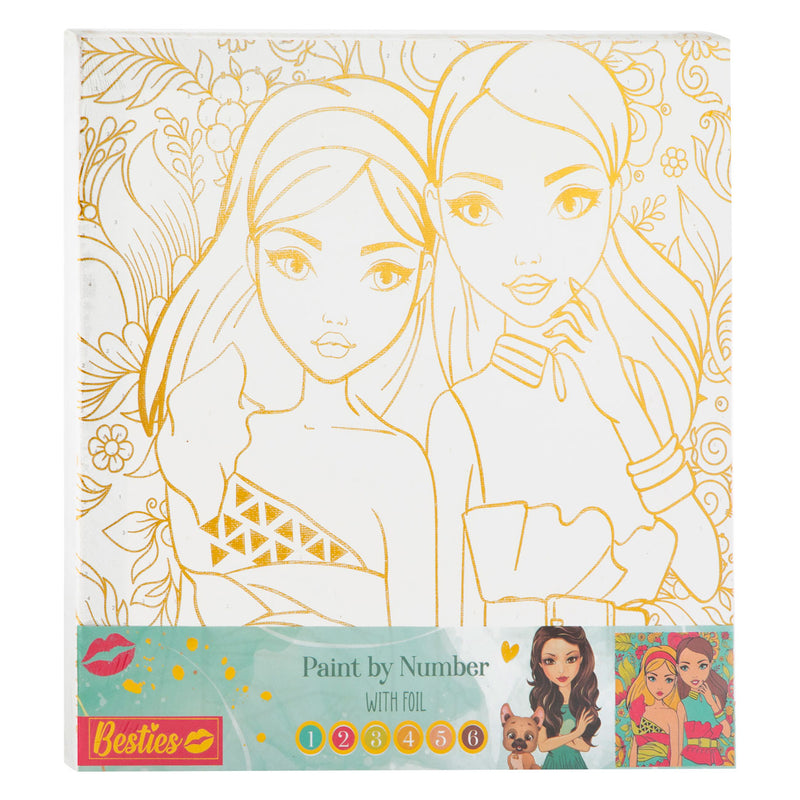 Load image into Gallery viewer, Besties canvas schilderen op nummer, 30x30cm