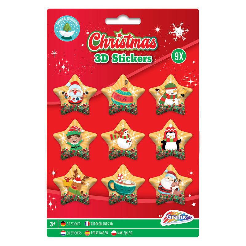 Load image into Gallery viewer, Grafix 3d stickers kerst