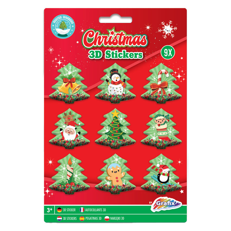 Load image into Gallery viewer, Grafix 3d stickers kerst