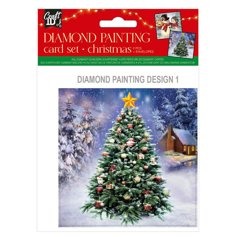 Load image into Gallery viewer, Grafix maak je eigen kerstkaarten diamond painting, 2st.