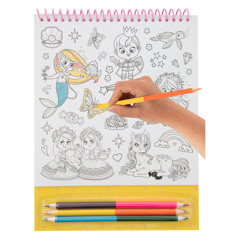 Load image into Gallery viewer, Creative craft group kleur je eigen stickers met kleurpotloden - fantasiewereld, 250st.