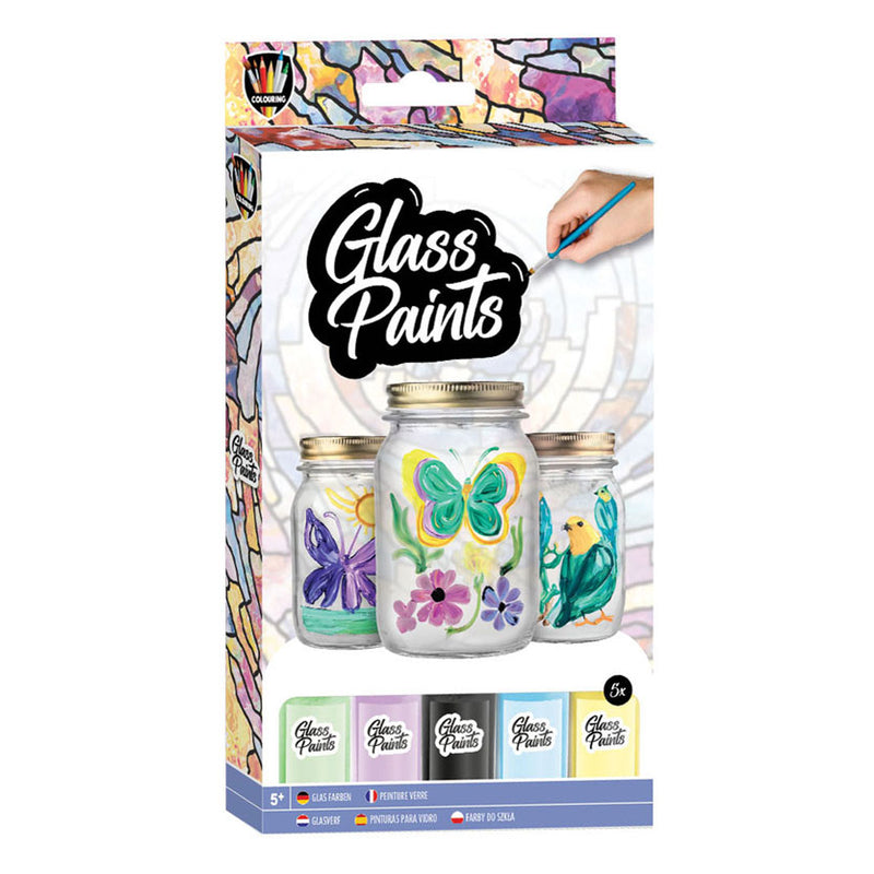 Load image into Gallery viewer, Creative craft group glasverf met penseel, 5x22ml