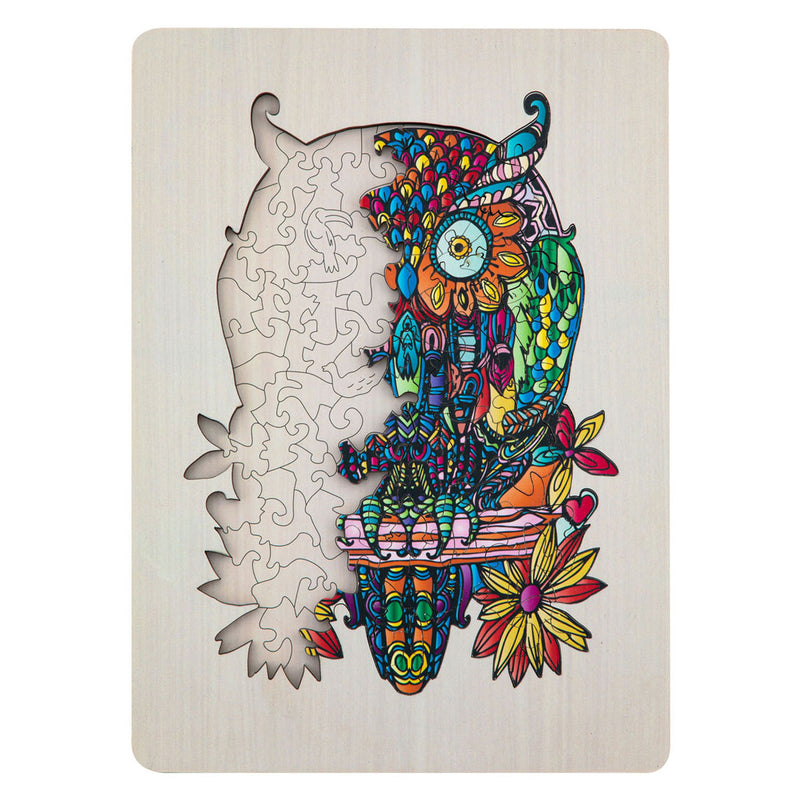 Afbeelding laden in galerijviewer, Creative craft group houten legpuzzel uil, 133st.