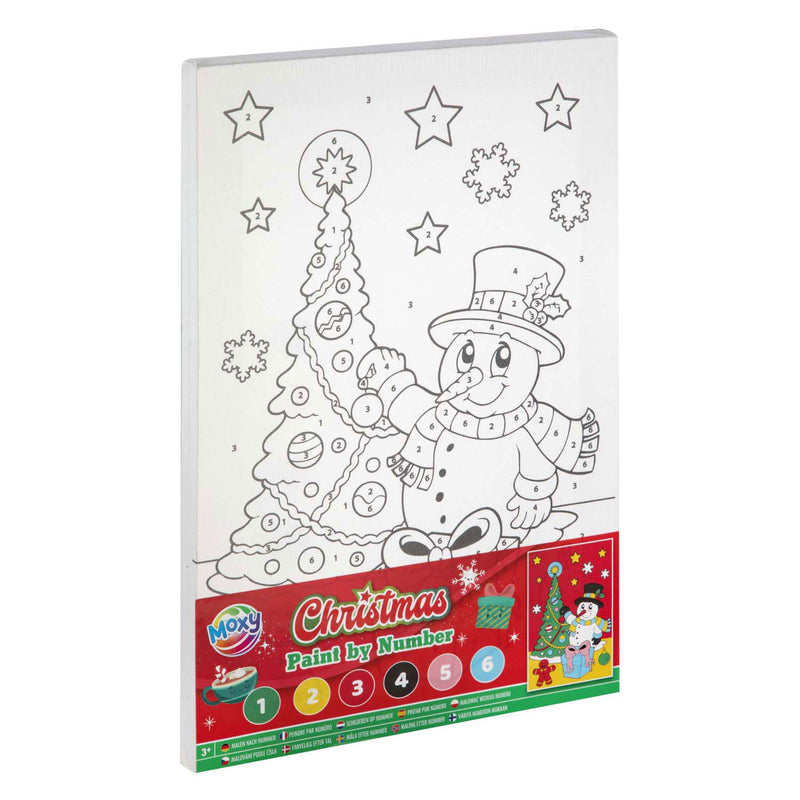 Load image into Gallery viewer, Creative craft group canvas schilderen op nummer kerstmis - incl 6 kleuren verf en penseel