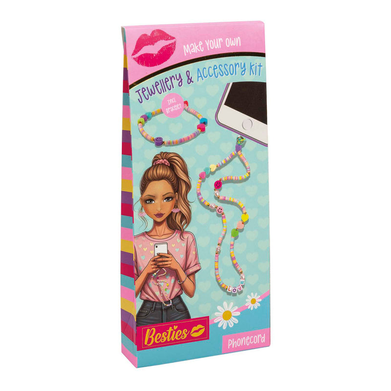 Load image into Gallery viewer, Besties myo sieraden- accessoireset telefoonsnoer met armbandje