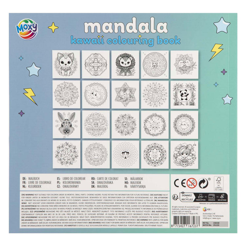 Afbeelding laden in galerijviewer, Creative craft group mandala kawaii kleurboek - 20 vellen