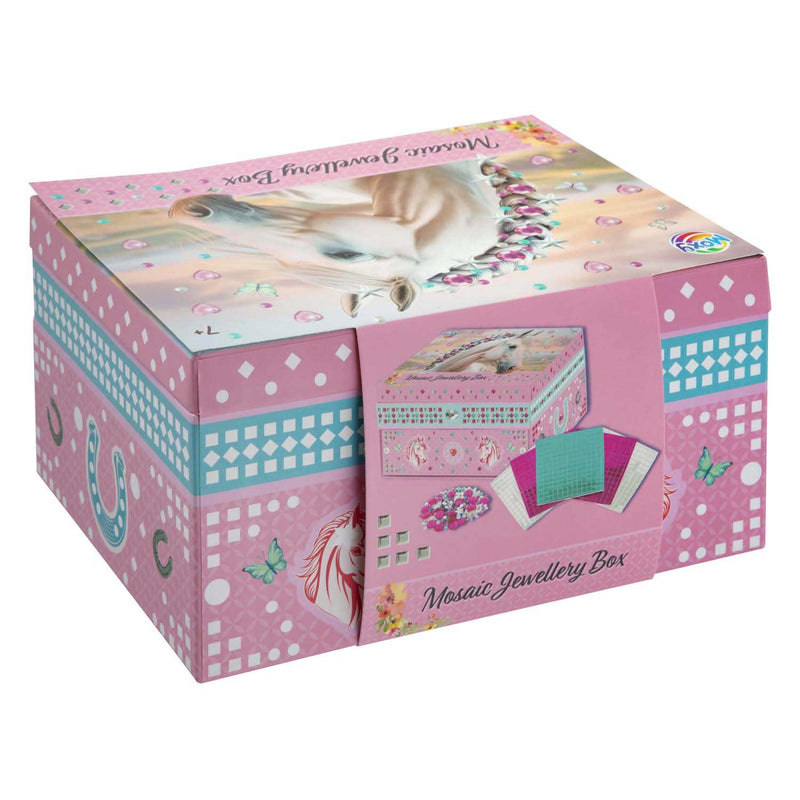 ギャラリービューアに画像をロードする, Moxy paarden juwelendoos mozaiek versieren - knutselset sieradendoos - creatief speelgoed meisjes vanaf 3 jaar - cadeautip home deco