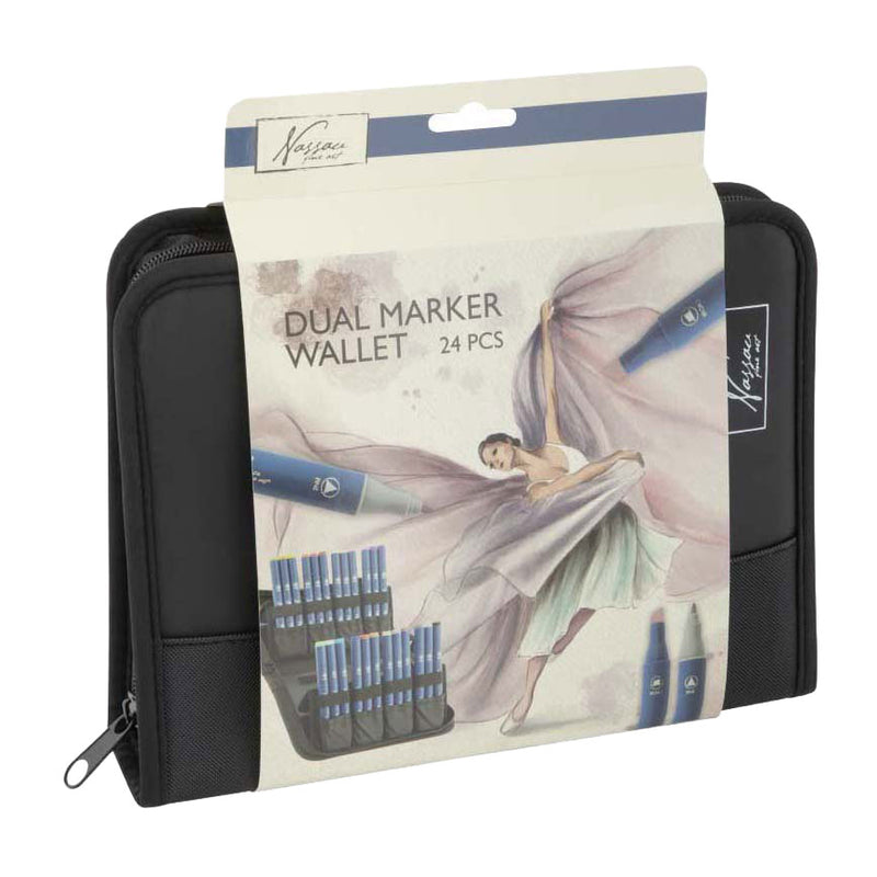 Load image into Gallery viewer, Nassau fine art nassau markeretui met 24 ronde dual markers