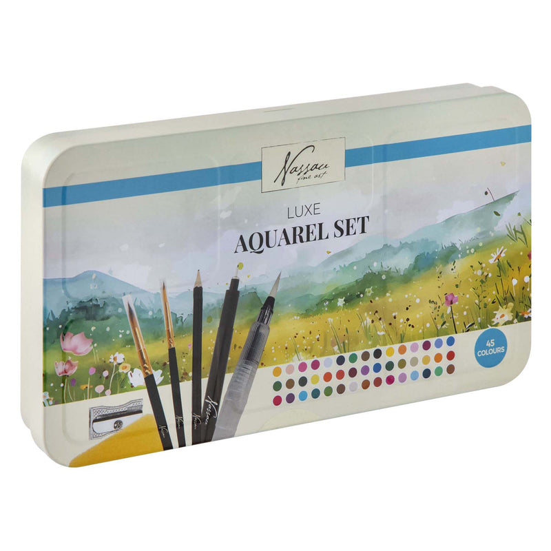 Afbeelding laden in galerijviewer, Creative craft group nassau luxe aquarel verfset - 45 kleuren