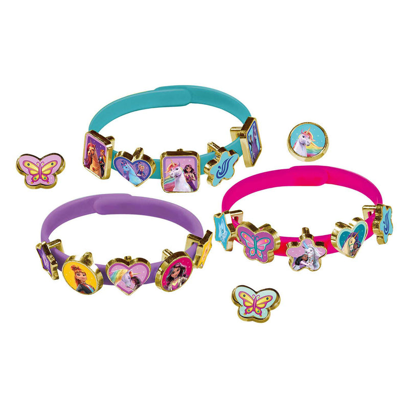 ギャラリービューアに画像をロードする, Totum unicorn academy speelgoed 3 schuif armbandjes maken met 18 bedels - speelgoed meisjes vanaf 3 jaar - cadeau tip