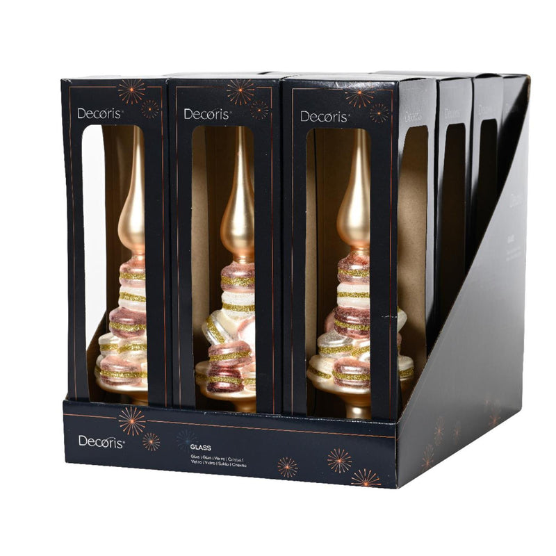 Afbeelding laden in galerijviewer, Decoris piek met macarons glas ã˜8xh29,5cm