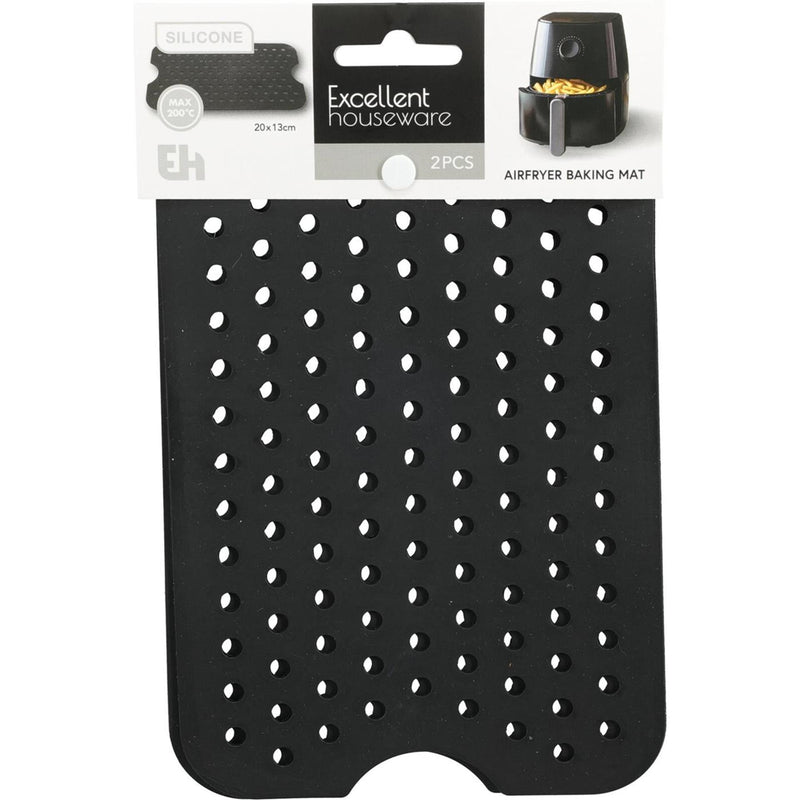 Laden Sie das Bild in Galerie -Viewer, Excellent houseware airfryer mat siliconen 21x13cm zwart
