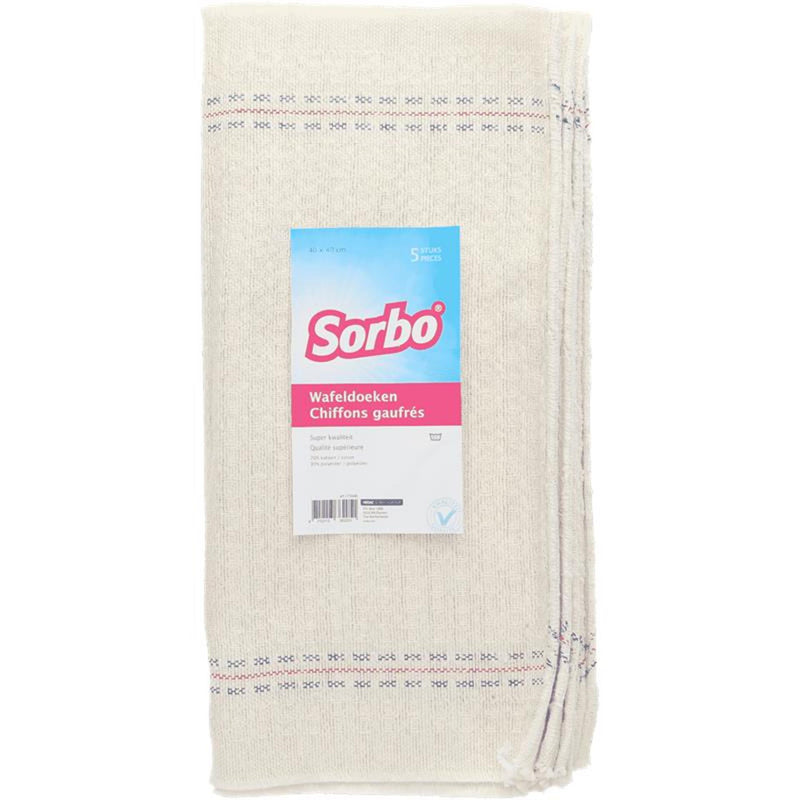 Load image into Gallery viewer, Sorbo wafeldoeken 40x40cm pak a 5st