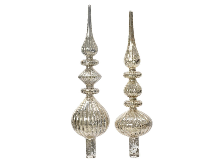 Cargue la imagen en el visor de la galería, Decoris piek antique van glas zilver dia.9x35cm in 2 uitvoeringen