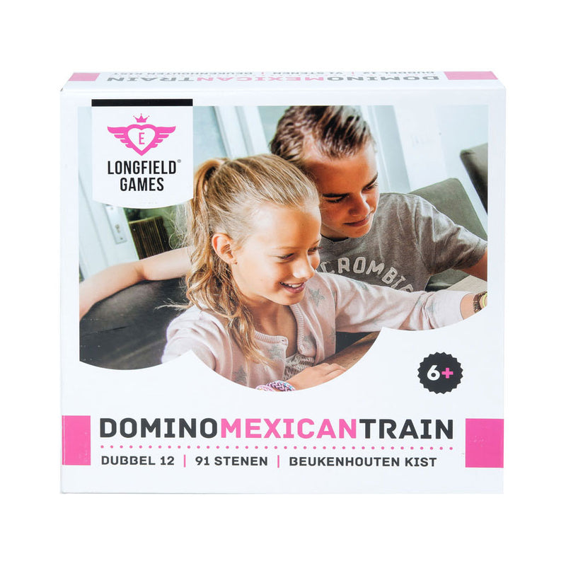 Afbeelding laden in galerijviewer, Engelhart domino mexican train in houten koffer