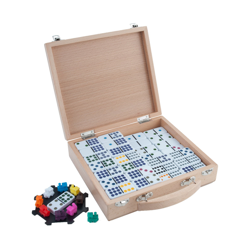 Load image into Gallery viewer, Engelhart domino mexican train in houten koffer