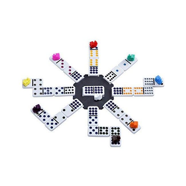 Afbeelding laden in galerijviewer, Engelhart domino mexican train in houten koffer